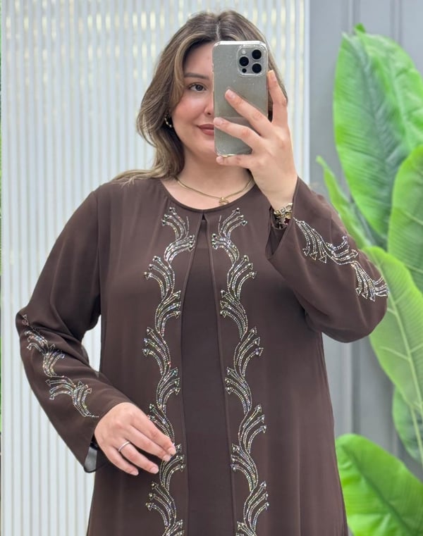 Diva Elbise Kahverengi