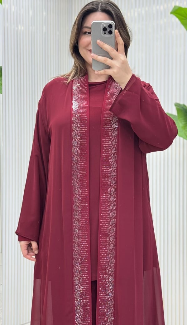 Elay Üçlü Takım Bordo