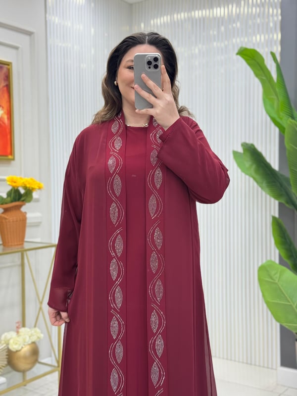 Elora Elbise Takım Bordo