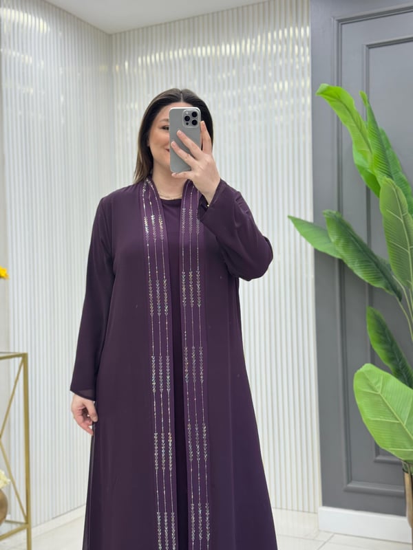 Esila Elbise Takım Mürdüm