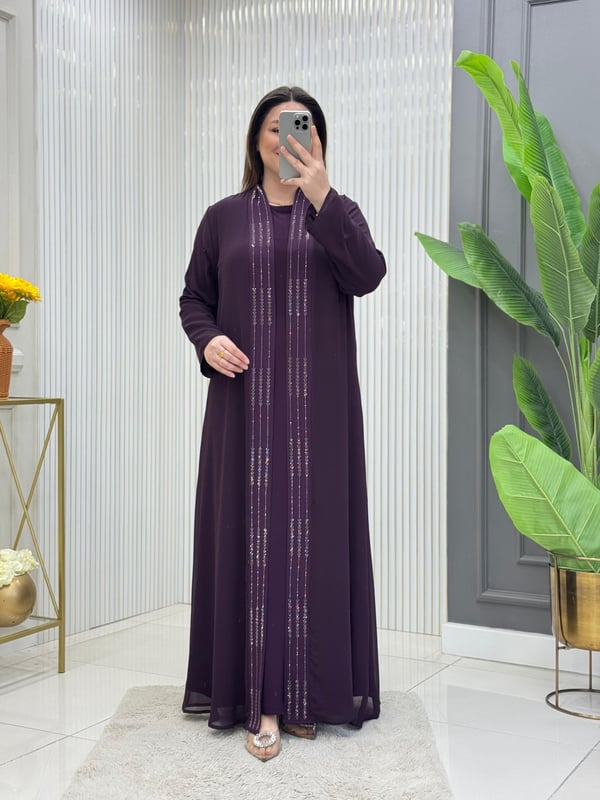 Esila Elbise Takım Mürdüm
