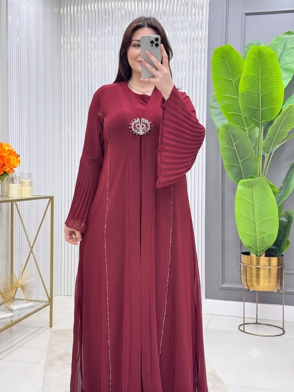 Lale Elbise Takım Bordo