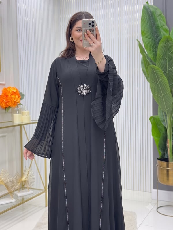 Lale Elbise Takım Siyah