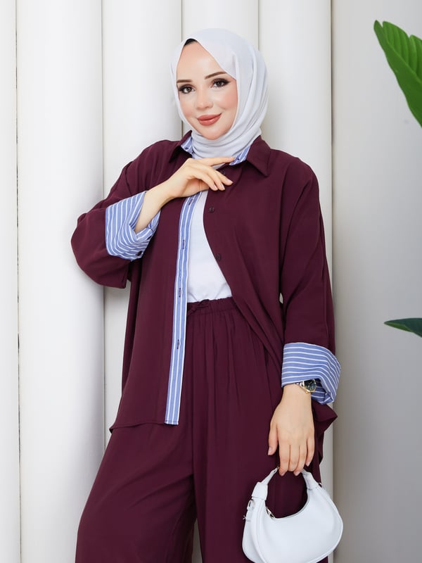 Lavin İkili Takım Bordo
