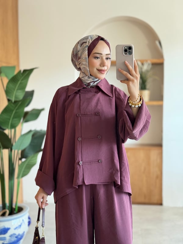 Lina İkili Takım Bordo