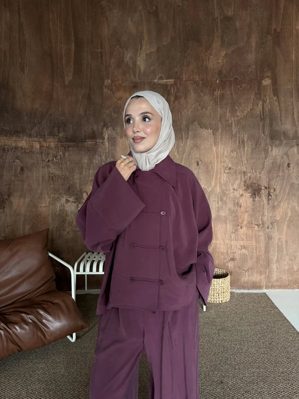 Lina İkili Takım Bordo