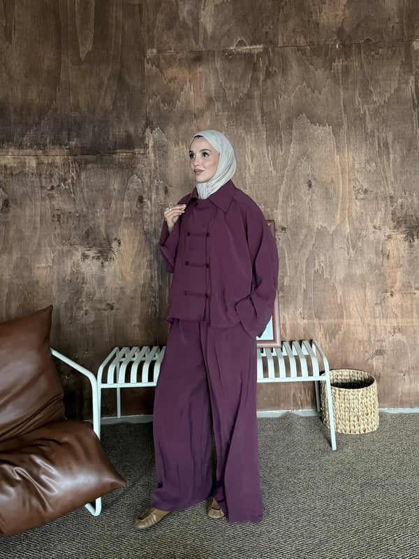 Lina İkili Takım Bordo