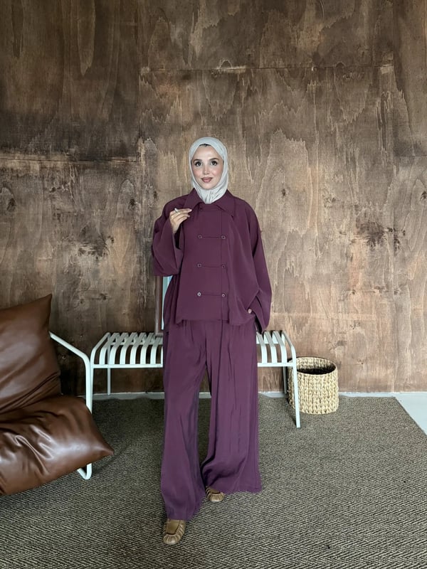 Lina İkili Takım Bordo