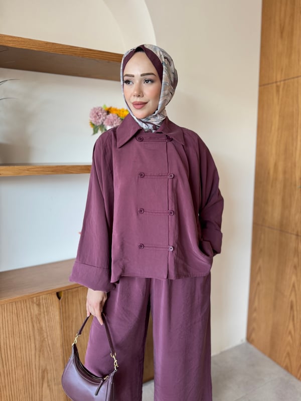 Lina İkili Takım Bordo