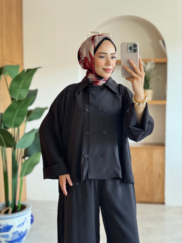 Lina İkili Takım Siyah