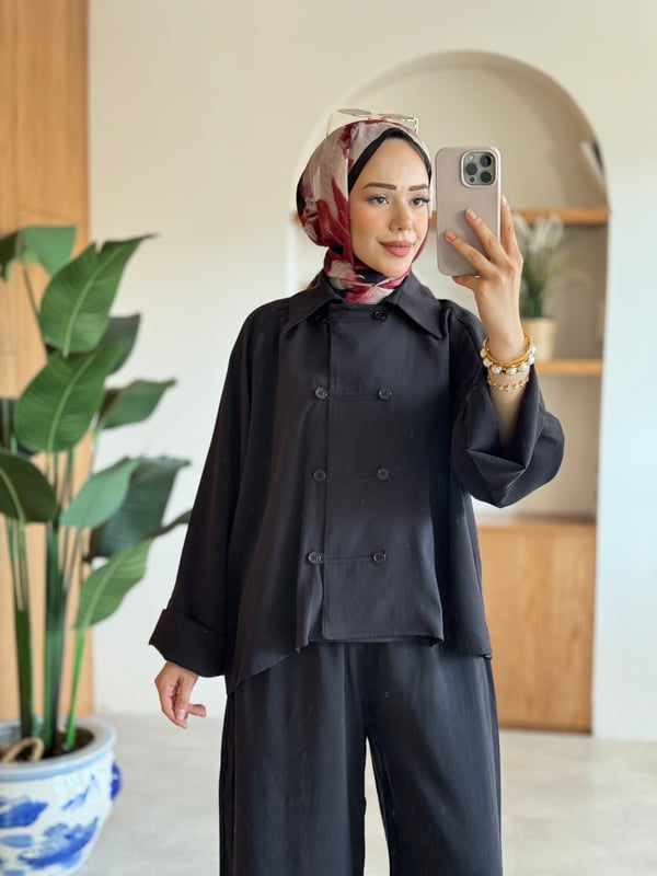 Lina İkili Takım Siyah