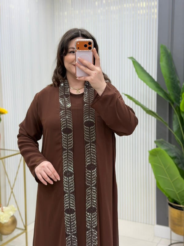 Nara Elbise Takım Kahve