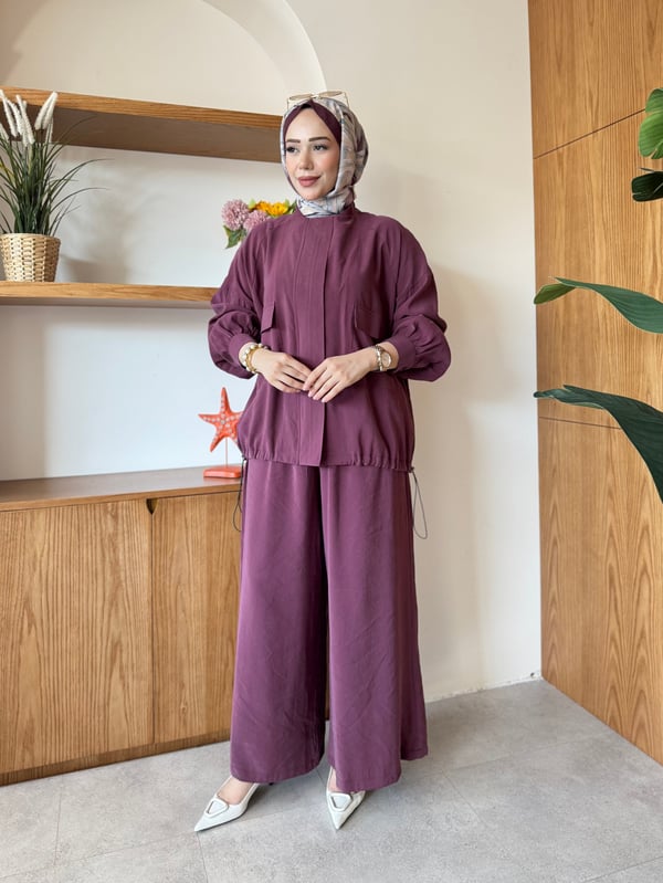 Nilara İkili Takım Bordo