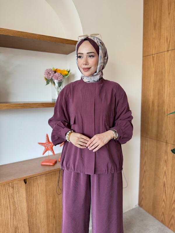 Nilara İkili Takım Bordo