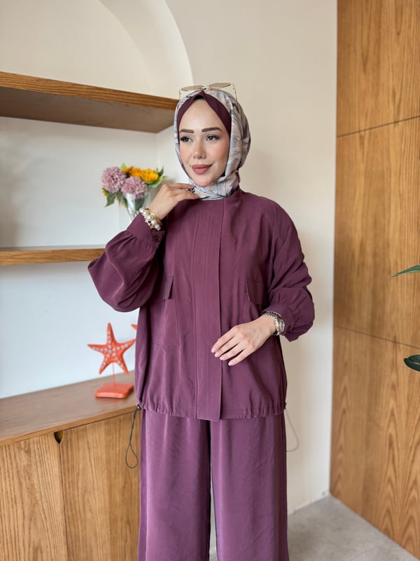 Nilara İkili Takım Bordo