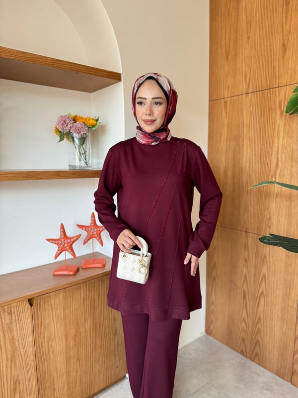Saye İkili Takım Bordo