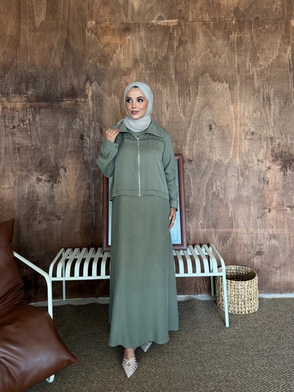 Yıldız Elbise Haki