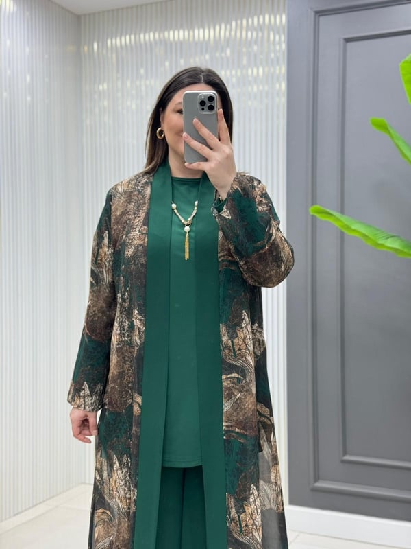 Ziva Üçlü Takım Zümrüt