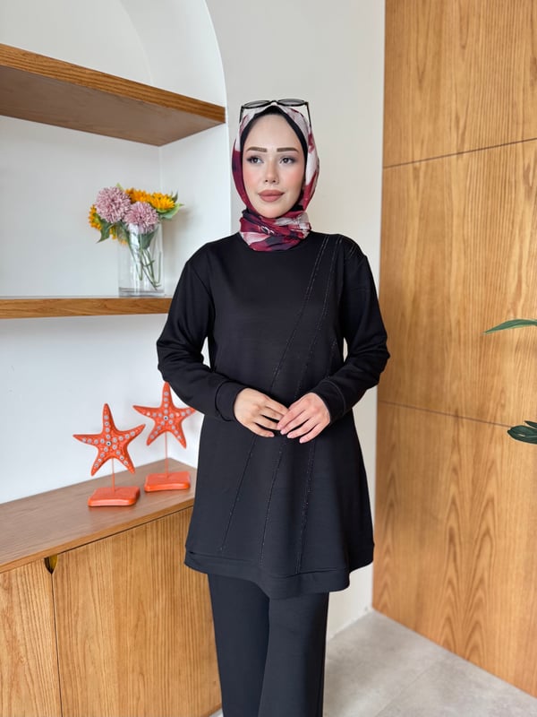 Zühre İkili Takım Siyah