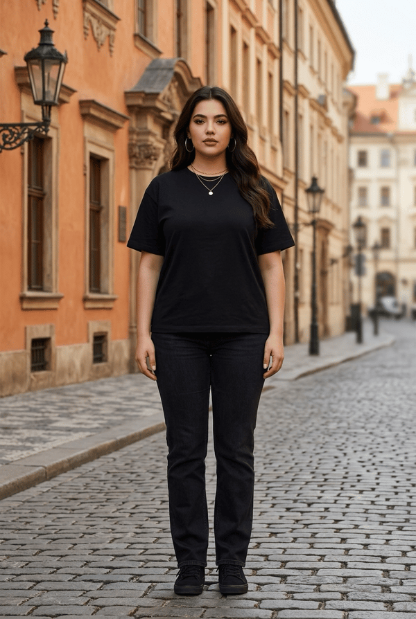 Oversize Basic T-Shirt - SİYAH
