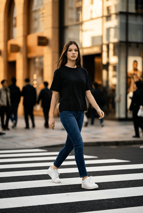 Oversize Basic T-Shirt - SİYAH
