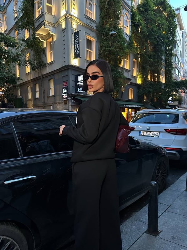 Trend At Desenli Rahat Kesim Sweatshirt