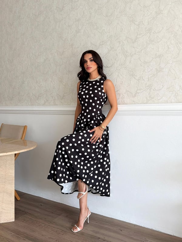  26Y5316 PUANTİYE SIRT DETAY ELBİSE