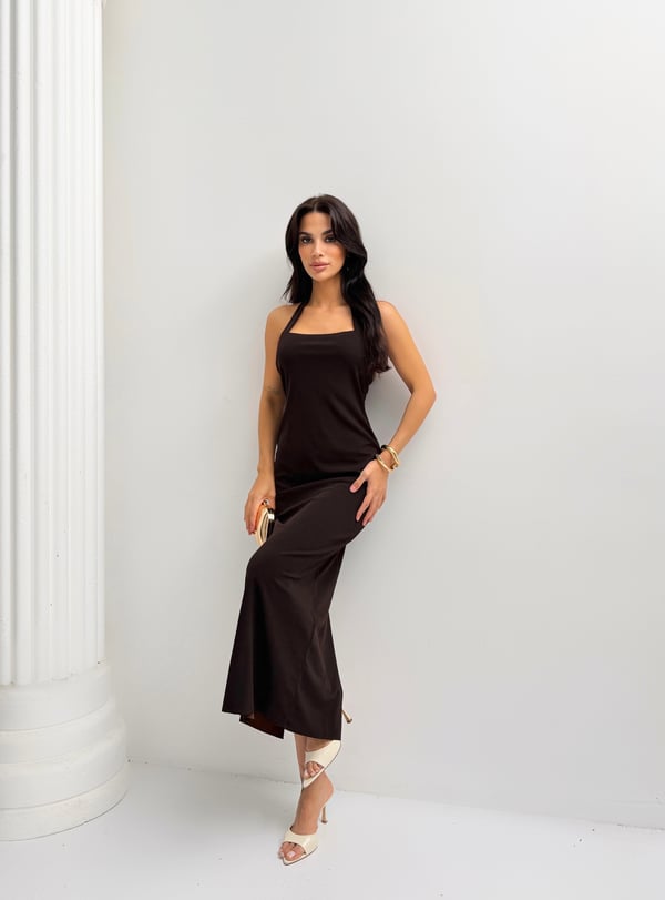 25Y5175 LİKRA HALTER ELBİSE