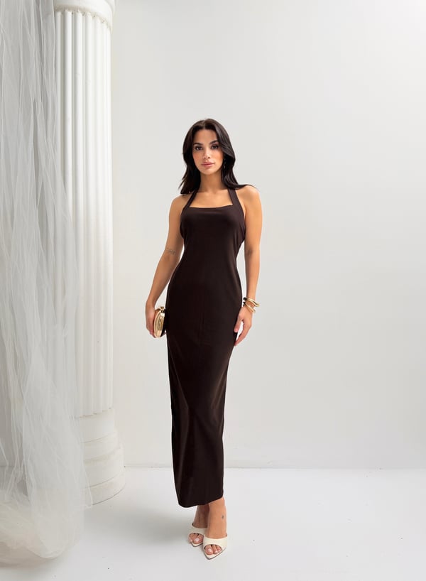 25Y5175 LİKRA HALTER ELBİSE