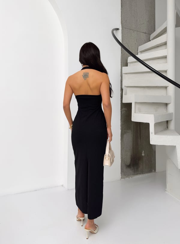 25Y5175 LİKRA HALTER ELBİSE