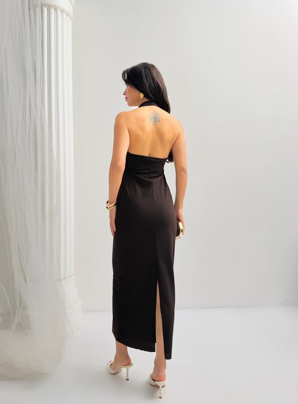 25Y5175 LİKRA HALTER ELBİSE