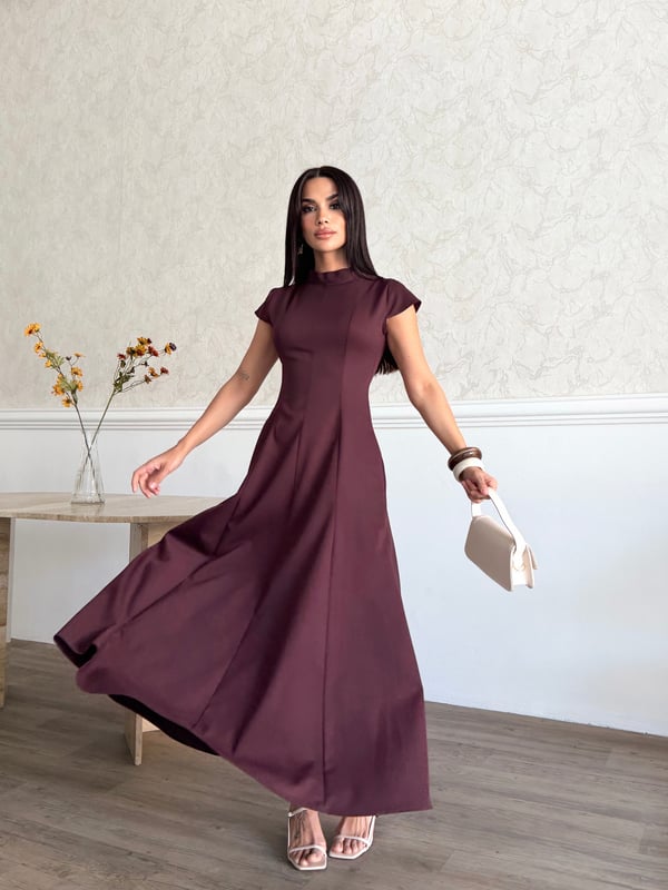 26K5278 AY KOLLU KUPLU ELBİSE
