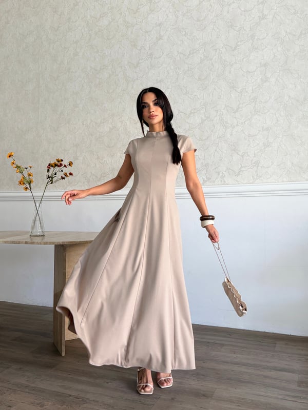 26K5278 AY KOLLU KUPLU ELBİSE