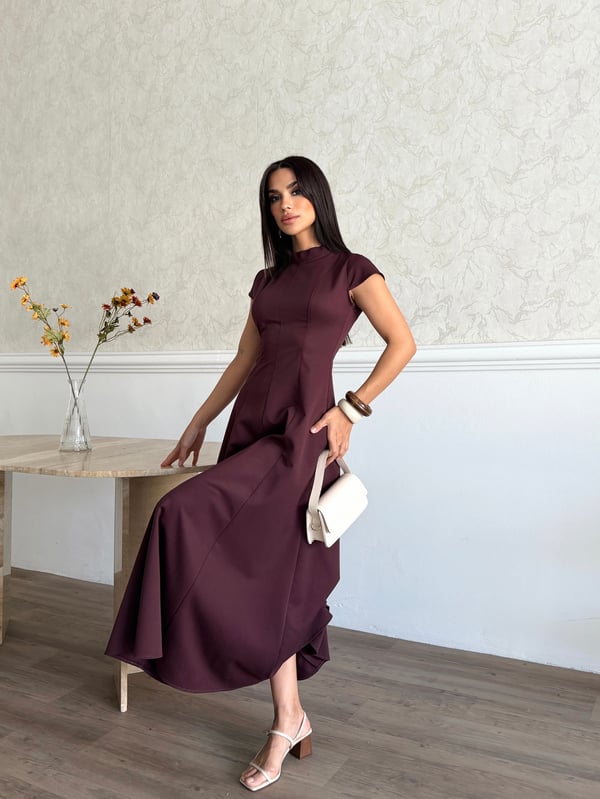 26K5278 AY KOLLU KUPLU ELBİSE