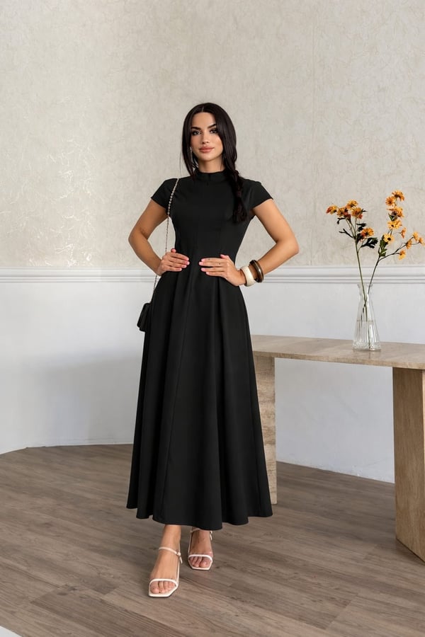 26K5278 AY KOLLU KUPLU ELBİSE