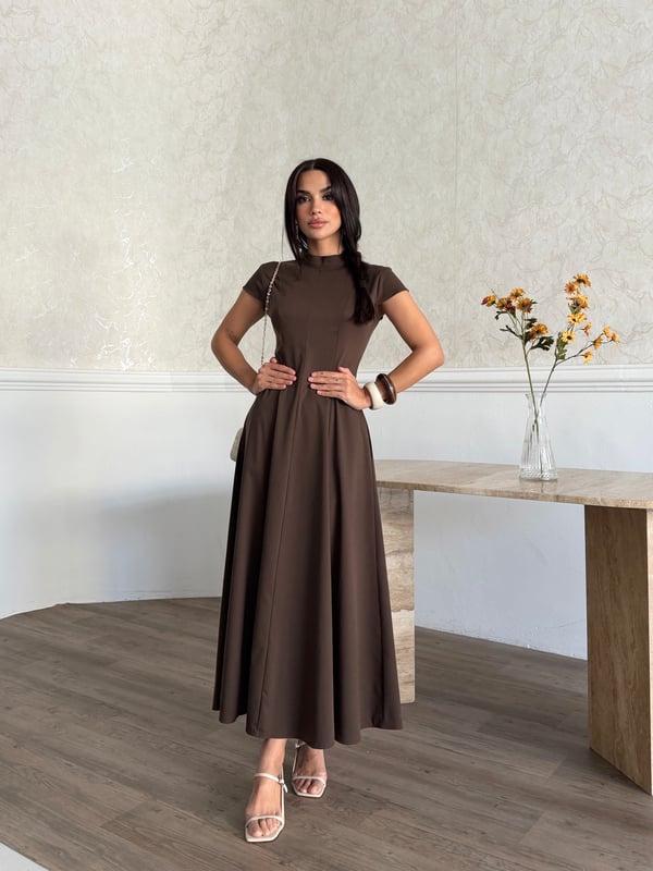 26K5278 AY KOLLU KUPLU ELBİSE