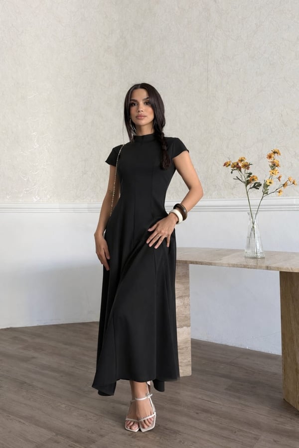 26K5278 AY KOLLU KUPLU ELBİSE