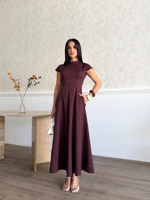 26K5278 AY KOLLU KUPLU ELBİSE