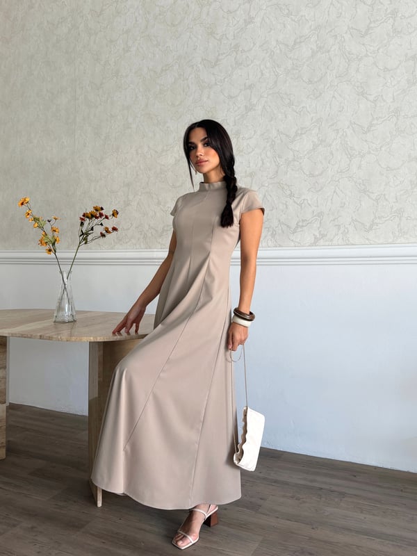 26K5278 AY KOLLU KUPLU ELBİSE