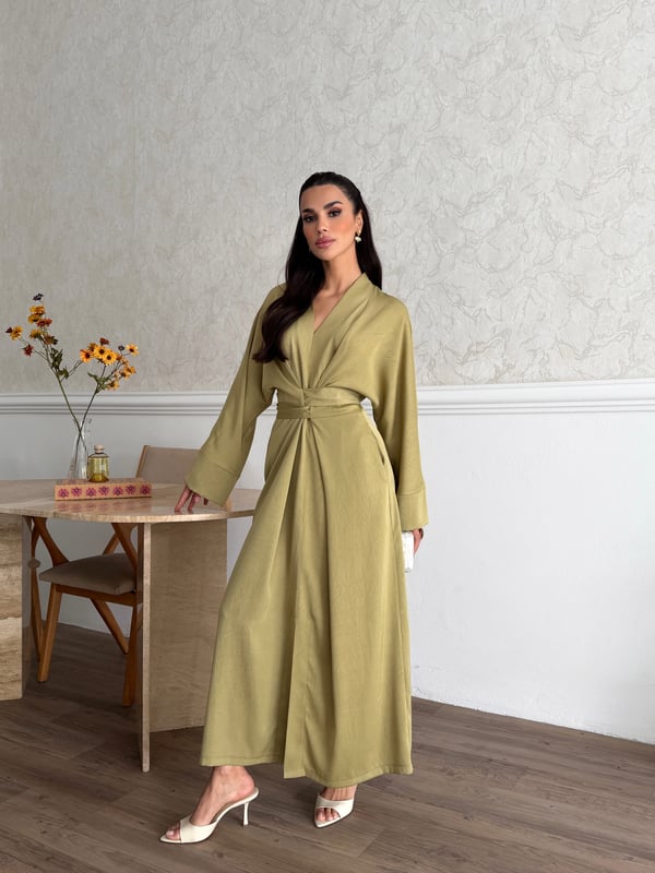 26K5281 KİMONO SATEN ELBİSE