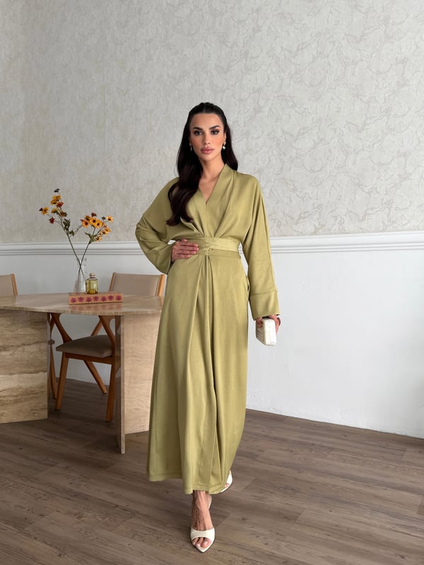 26K5281 KİMONO SATEN ELBİSE