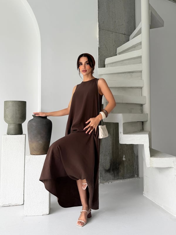26Y0591 KADIN KOLSUZ MAXİ ELBİSE