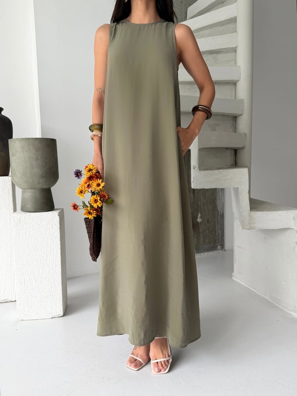 26Y0591 KADIN KOLSUZ MAXİ ELBİSE