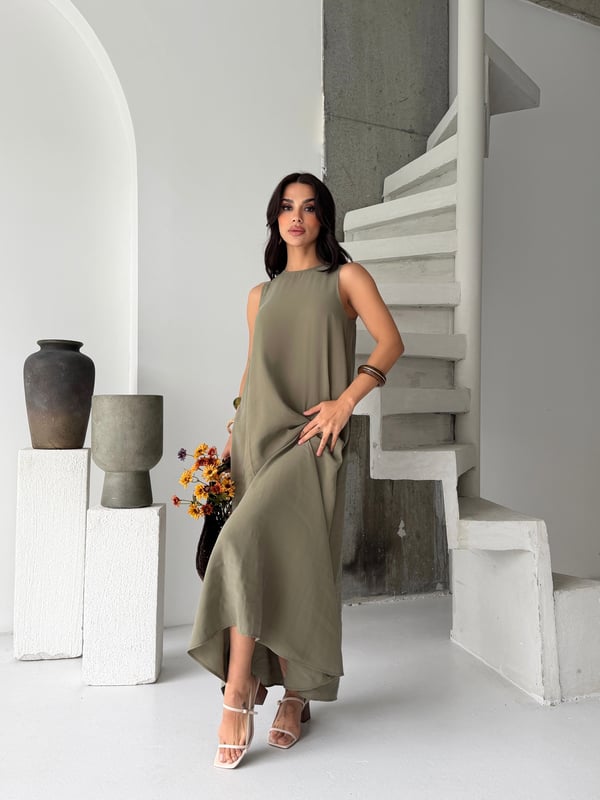 26Y0591 KADIN KOLSUZ MAXİ ELBİSE