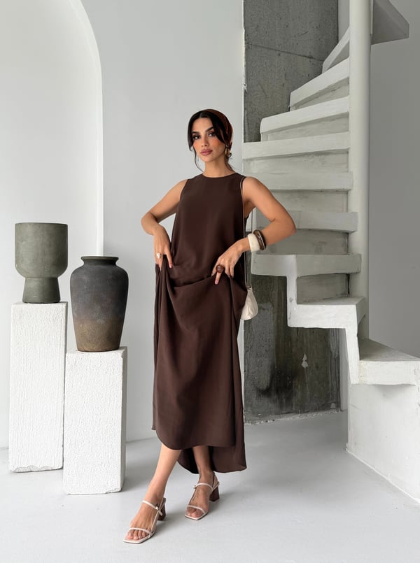 26Y0591 KADIN KOLSUZ MAXİ ELBİSE