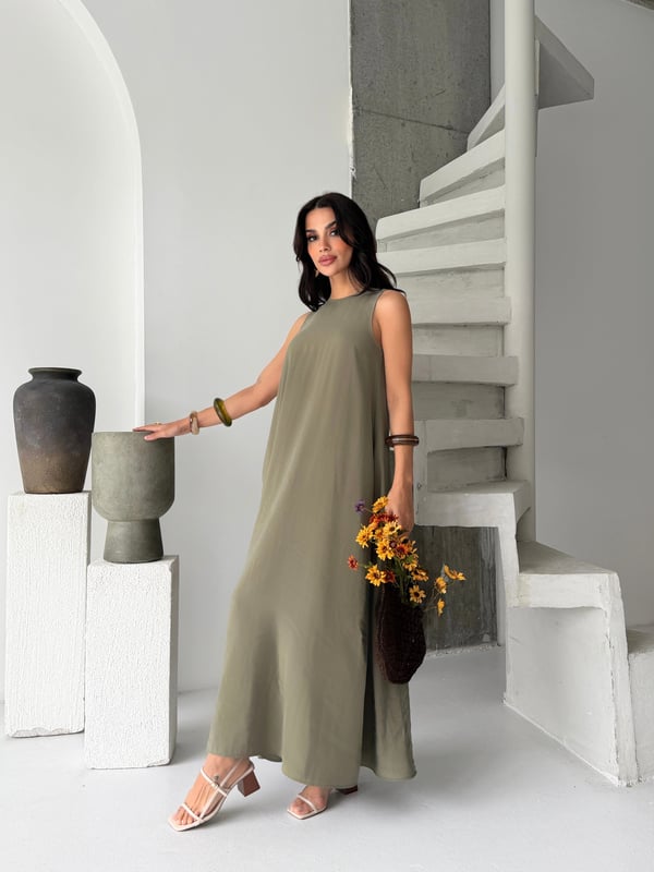 26Y0591 KADIN KOLSUZ MAXİ ELBİSE