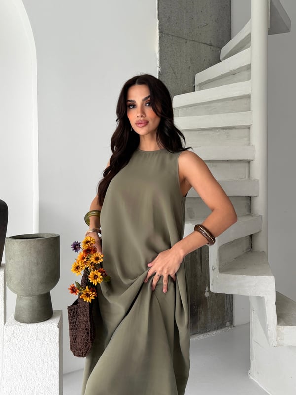 26Y0591 KADIN KOLSUZ MAXİ ELBİSE