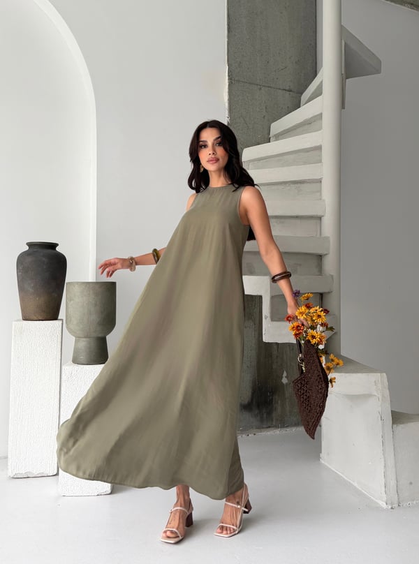 26Y0591 KADIN KOLSUZ MAXİ ELBİSE