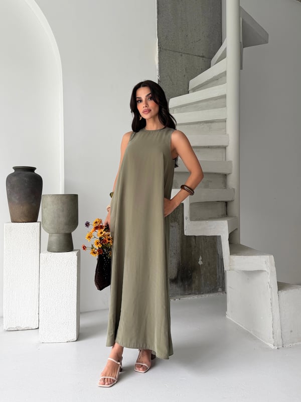 26Y0591 KADIN KOLSUZ MAXİ ELBİSE