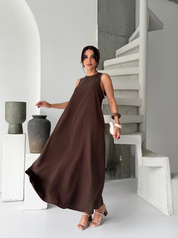 26Y0591 KADIN KOLSUZ MAXİ ELBİSE